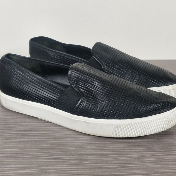 Vince Blair 5 Slip-On Sneaker, Black Leather, Womens Size 8.5 M / 38.5 - Picture 3 of 12